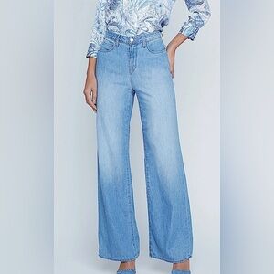 NWT L’AGENCE Alicent Wide-Leg Jeans in Havana. Size 30.